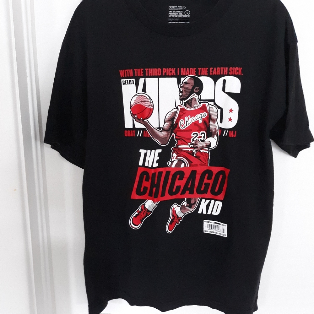 RETROKING Black " The Chicago Kid" T Shirt  Size L